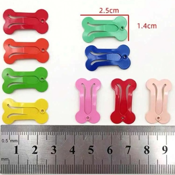 Dog Bone Rainbow Hair Clip Accessories - Picture 3 of 5